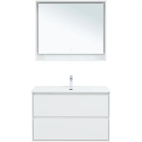 ТУМБА ПОД РАКОВИНУ AQUANET МИЛАН 100 БЕЛЫЙ ГЛЯНЕЦ