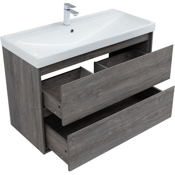 ТУМБА ПОД РАКОВИНУ AQUANET МИЛАН 100 ДУБ РОШЕЛЬЕ