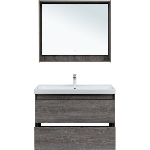 ТУМБА ПОД РАКОВИНУ AQUANET МИЛАН 100 ДУБ РОШЕЛЬЕ