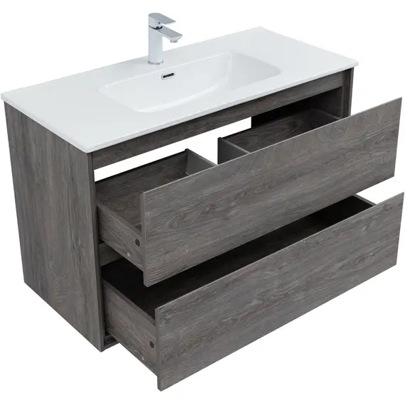 ТУМБА ПОД РАКОВИНУ AQUANET МИЛАН 100 ДУБ РОШЕЛЬЕ