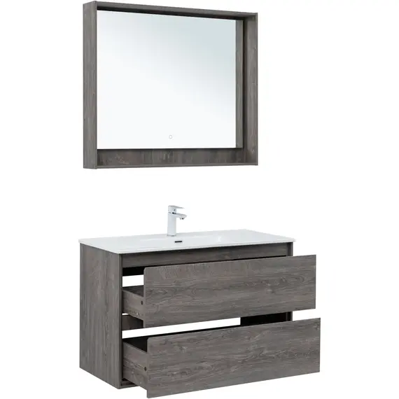 ТУМБА ПОД РАКОВИНУ AQUANET МИЛАН 100 ДУБ РОШЕЛЬЕ