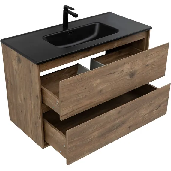 ТУМБА ПОД РАКОВИНУ AQUANET МИЛАН 100 ДУБ РУСТИКАЛЬНЫЙ