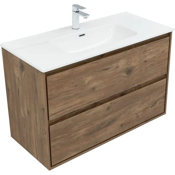 ТУМБА ПОД РАКОВИНУ AQUANET МИЛАН 100 ДУБ РУСТИКАЛЬНЫЙ