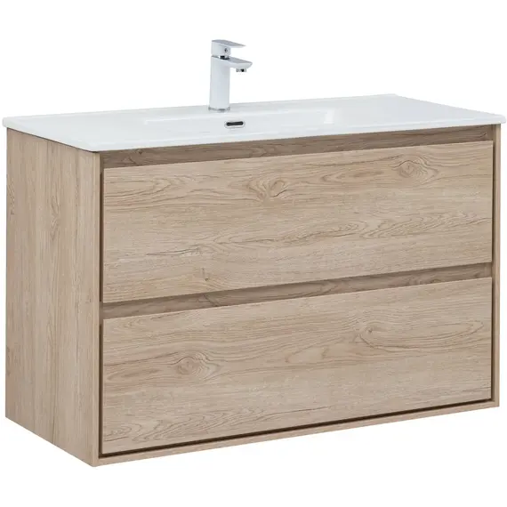 ТУМБА ПОД РАКОВИНУ AQUANET МИЛАН 100 ДУБ СВЕТЛЫЙ