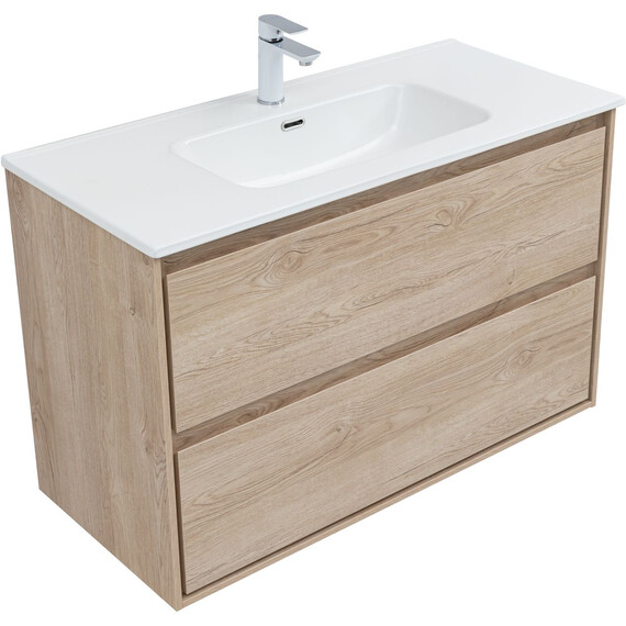 ТУМБА ПОД РАКОВИНУ AQUANET МИЛАН 100 ДУБ СВЕТЛЫЙ