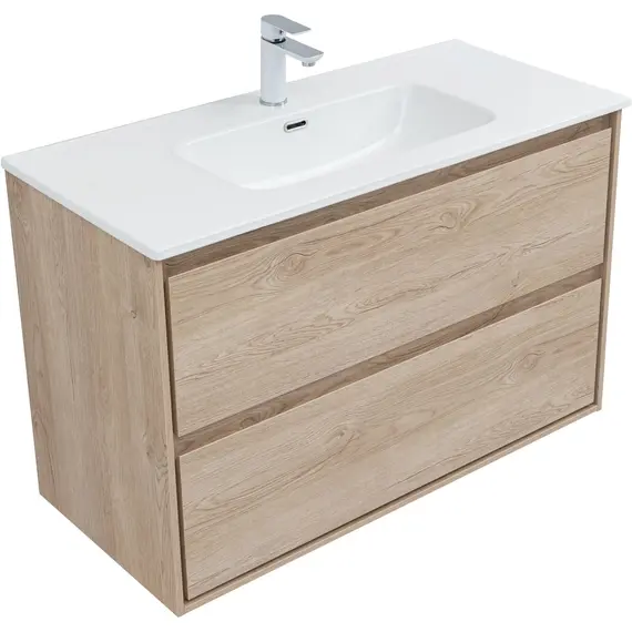 ТУМБА ПОД РАКОВИНУ AQUANET МИЛАН 100 ДУБ СВЕТЛЫЙ