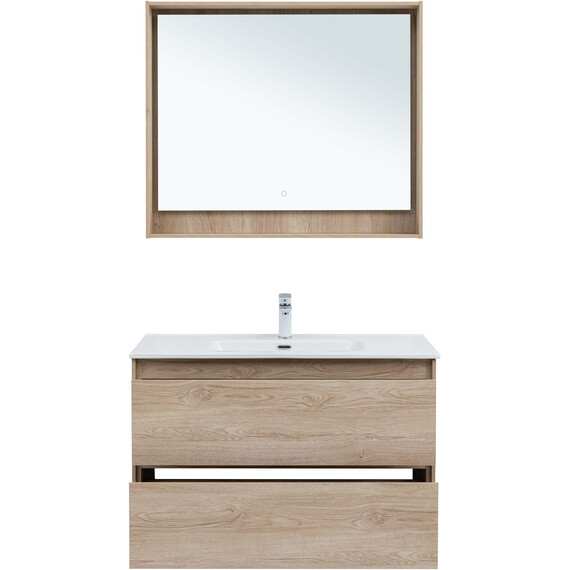 ТУМБА ПОД РАКОВИНУ AQUANET МИЛАН 100 ДУБ СВЕТЛЫЙ