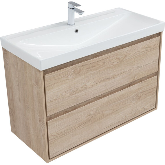 ТУМБА ПОД РАКОВИНУ AQUANET МИЛАН 100 ДУБ СВЕТЛЫЙ