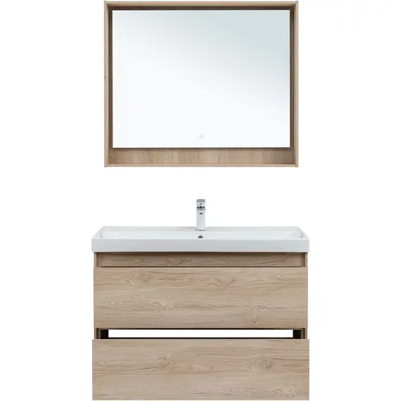 ТУМБА ПОД РАКОВИНУ AQUANET МИЛАН 100 ДУБ СВЕТЛЫЙ