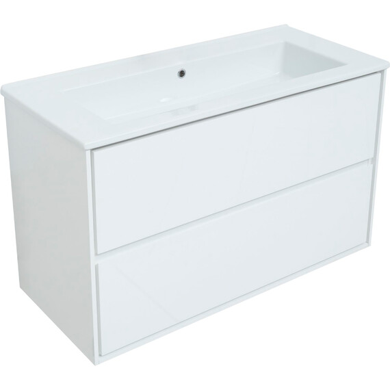 ТУМБА ПОД РАКОВИНУ AQUANET МИЛАН 105 БЕЛЫЙ ГЛЯНЕЦ