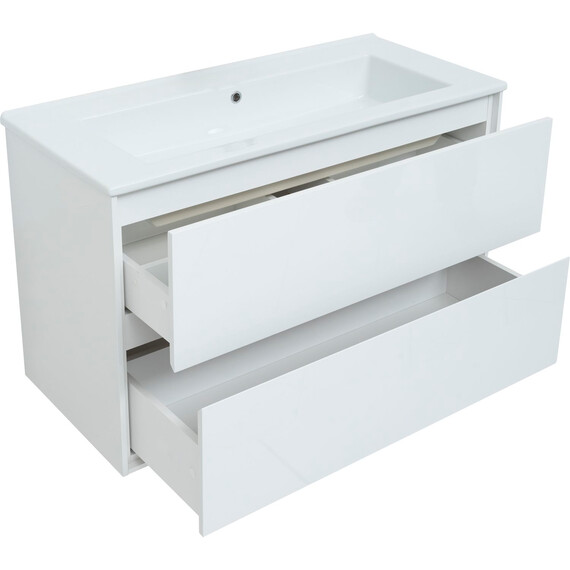 ТУМБА ПОД РАКОВИНУ AQUANET МИЛАН 105 БЕЛЫЙ ГЛЯНЕЦ