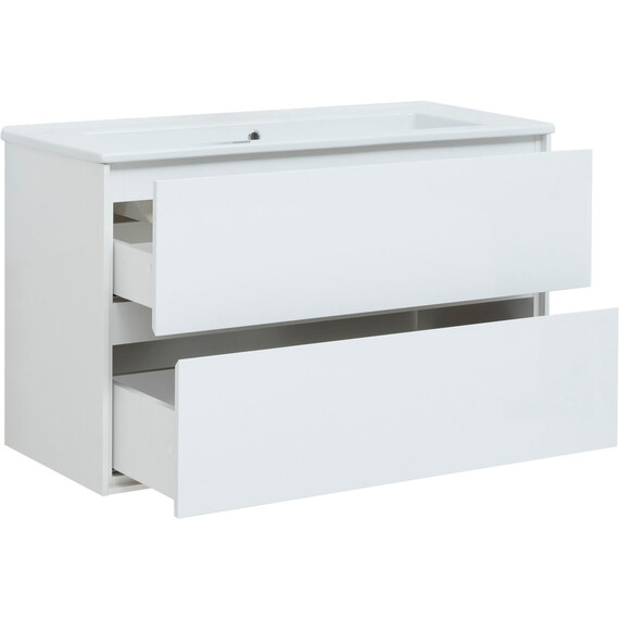 ТУМБА ПОД РАКОВИНУ AQUANET МИЛАН 105 БЕЛЫЙ ГЛЯНЕЦ