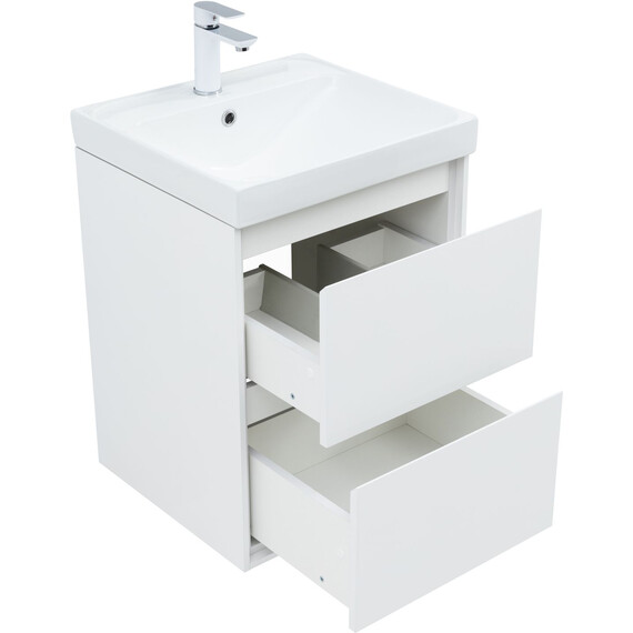 ТУМБА ПОД РАКОВИНУ AQUANET МИЛАН 50 БЕЛЫЙ ГЛЯНЕЦ