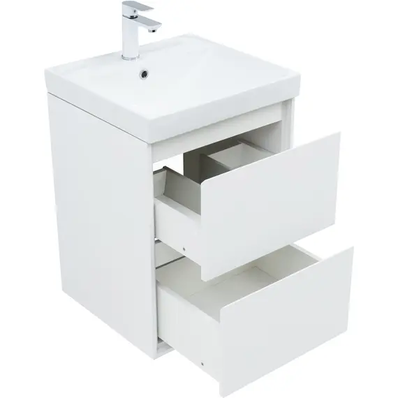 ТУМБА ПОД РАКОВИНУ AQUANET МИЛАН 50 БЕЛЫЙ ГЛЯНЕЦ