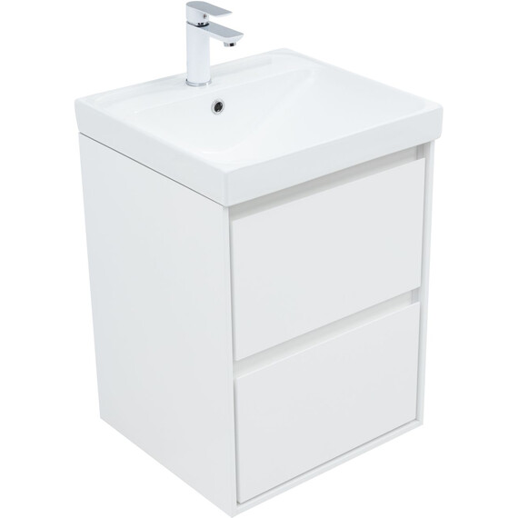 ТУМБА ПОД РАКОВИНУ AQUANET МИЛАН 50 БЕЛЫЙ ГЛЯНЕЦ