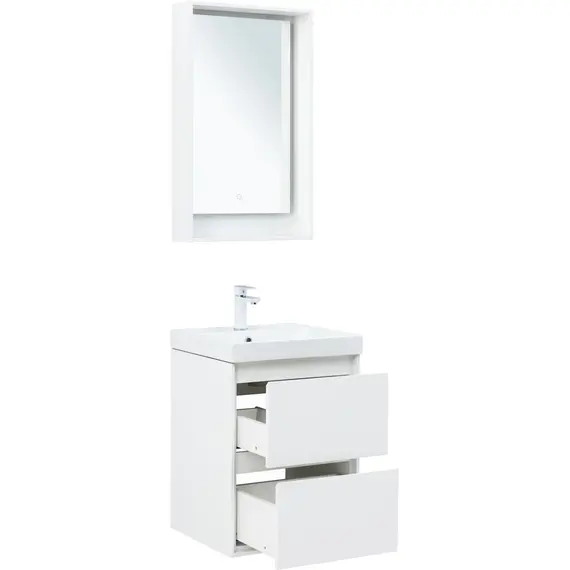 ТУМБА ПОД РАКОВИНУ AQUANET МИЛАН 50 БЕЛЫЙ ГЛЯНЕЦ