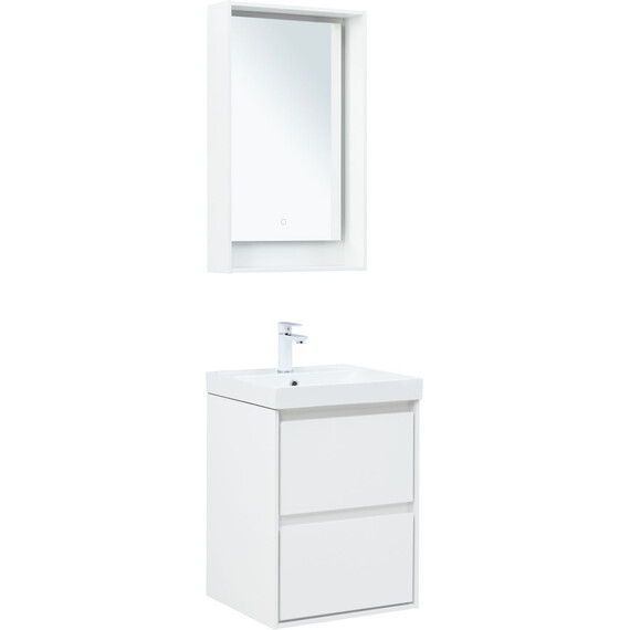 ТУМБА ПОД РАКОВИНУ AQUANET МИЛАН 50 БЕЛЫЙ ГЛЯНЕЦ