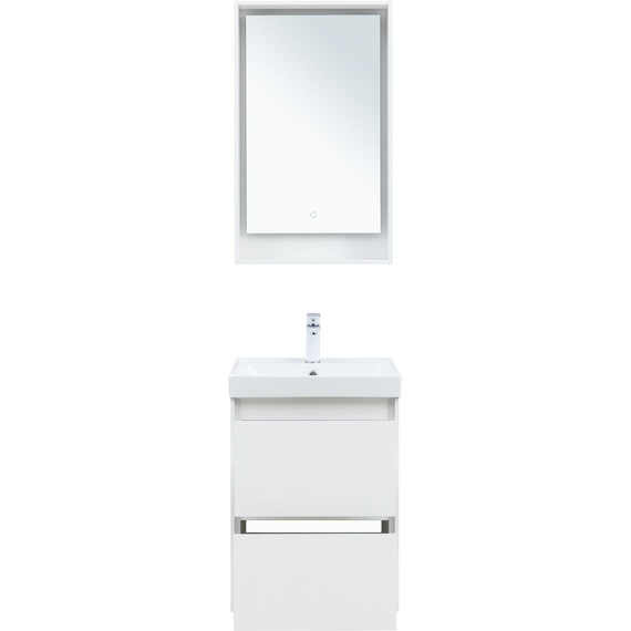 ТУМБА ПОД РАКОВИНУ AQUANET МИЛАН 50 БЕЛЫЙ ГЛЯНЕЦ