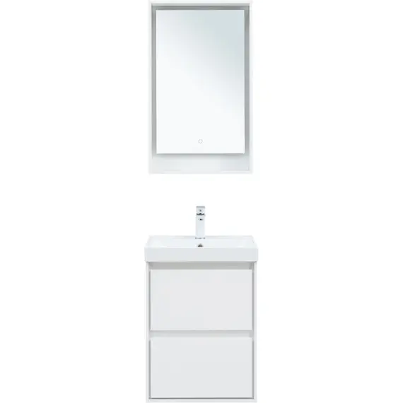 ТУМБА ПОД РАКОВИНУ AQUANET МИЛАН 50 БЕЛЫЙ ГЛЯНЕЦ