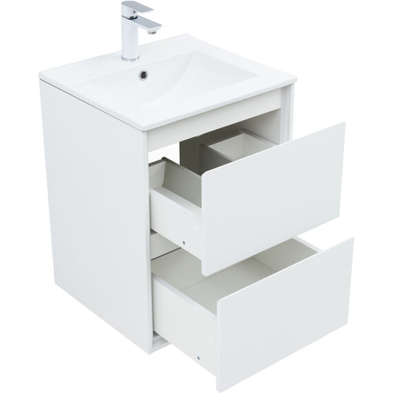 ТУМБА ПОД РАКОВИНУ AQUANET МИЛАН 50 БЕЛЫЙ ГЛЯНЕЦ