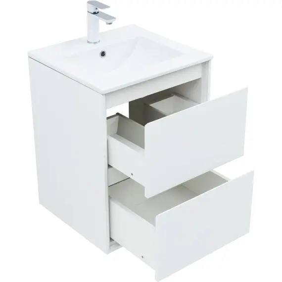 ТУМБА ПОД РАКОВИНУ AQUANET МИЛАН 50 БЕЛЫЙ ГЛЯНЕЦ