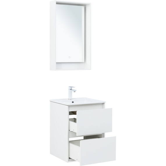 ТУМБА ПОД РАКОВИНУ AQUANET МИЛАН 50 БЕЛЫЙ ГЛЯНЕЦ