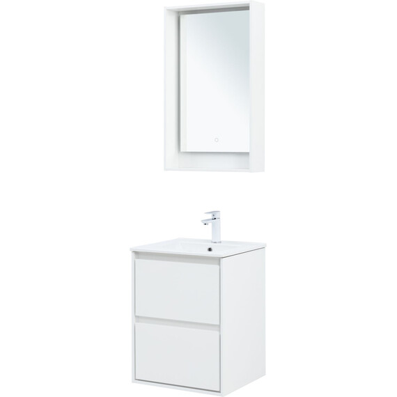 ТУМБА ПОД РАКОВИНУ AQUANET МИЛАН 50 БЕЛЫЙ ГЛЯНЕЦ