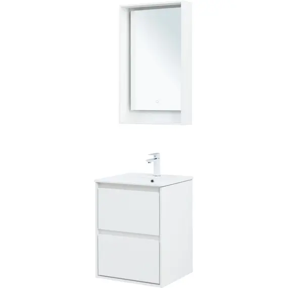 ТУМБА ПОД РАКОВИНУ AQUANET МИЛАН 50 БЕЛЫЙ ГЛЯНЕЦ