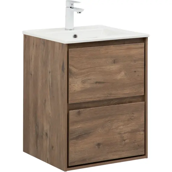 ТУМБА ПОД РАКОВИНУ AQUANET МИЛАН 50 ДУБ РУСТИКАЛЬНЫЙ