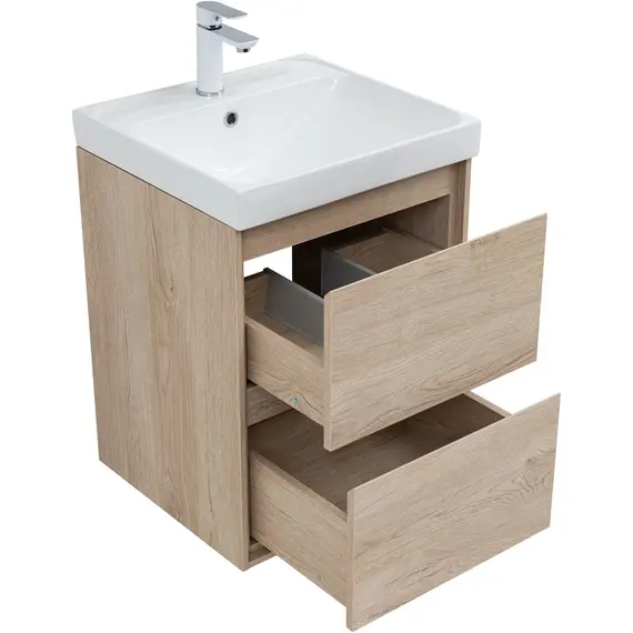 ТУМБА ПОД РАКОВИНУ AQUANET МИЛАН 50 ДУБ СВЕТЛЫЙ