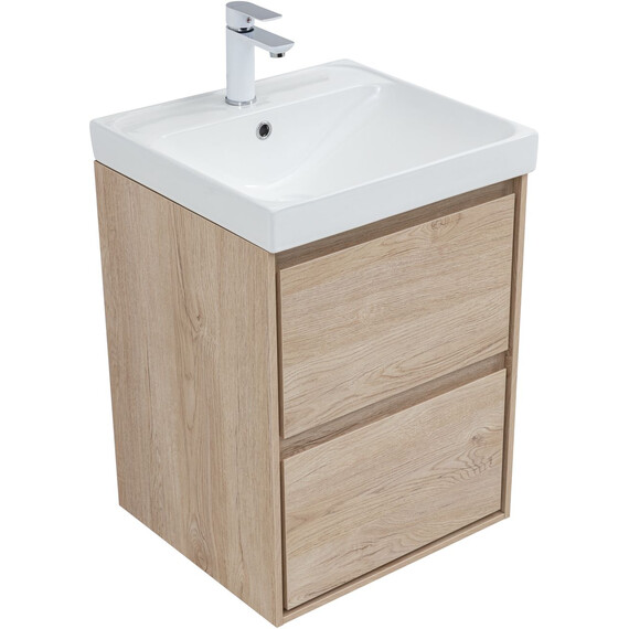 ТУМБА ПОД РАКОВИНУ AQUANET МИЛАН 50 ДУБ СВЕТЛЫЙ