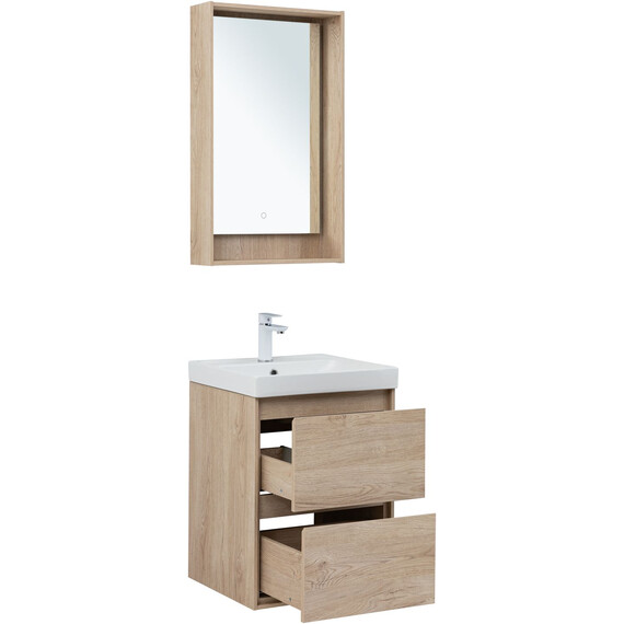 ТУМБА ПОД РАКОВИНУ AQUANET МИЛАН 50 ДУБ СВЕТЛЫЙ