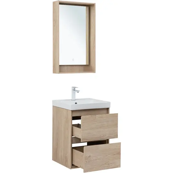 ТУМБА ПОД РАКОВИНУ AQUANET МИЛАН 50 ДУБ СВЕТЛЫЙ