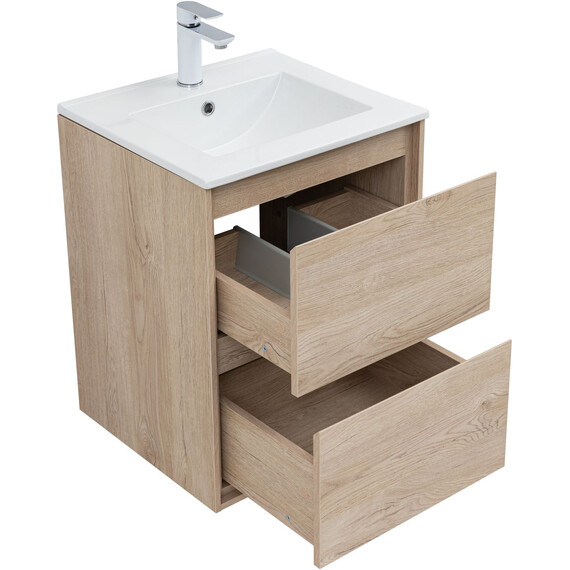 ТУМБА ПОД РАКОВИНУ AQUANET МИЛАН 50 ДУБ СВЕТЛЫЙ