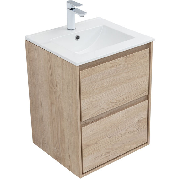 ТУМБА ПОД РАКОВИНУ AQUANET МИЛАН 50 ДУБ СВЕТЛЫЙ