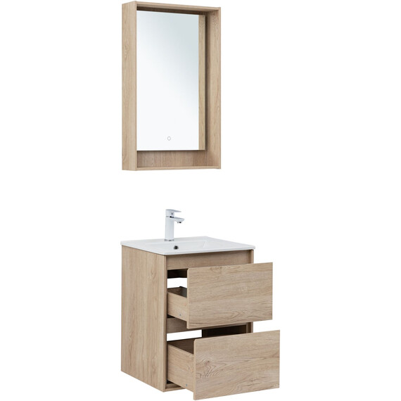 ТУМБА ПОД РАКОВИНУ AQUANET МИЛАН 50 ДУБ СВЕТЛЫЙ