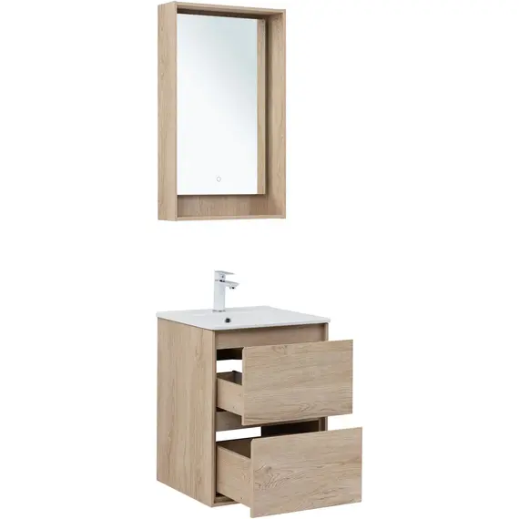 ТУМБА ПОД РАКОВИНУ AQUANET МИЛАН 50 ДУБ СВЕТЛЫЙ