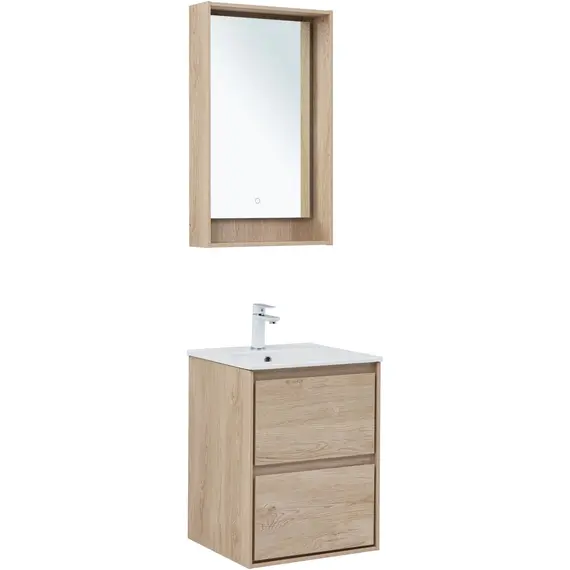 ТУМБА ПОД РАКОВИНУ AQUANET МИЛАН 50 ДУБ СВЕТЛЫЙ