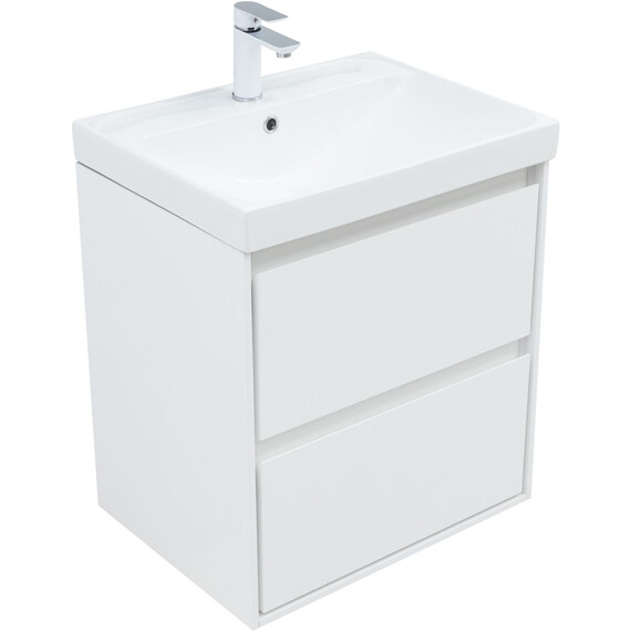 ТУМБА ПОД РАКОВИНУ AQUANET МИЛАН 60 БЕЛЫЙ ГЛЯНЕЦ