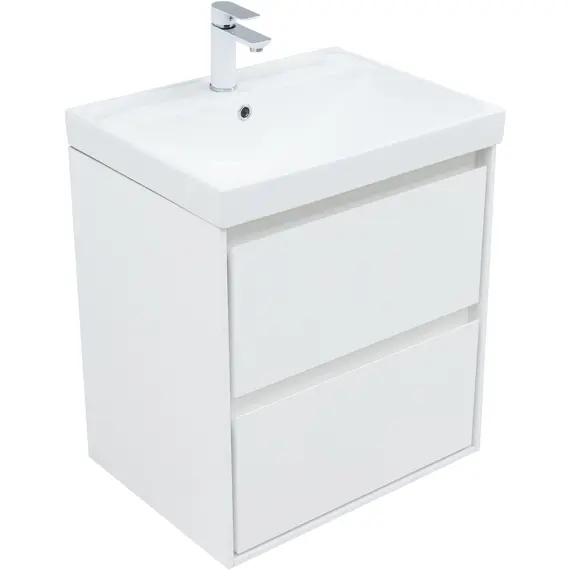 ТУМБА ПОД РАКОВИНУ AQUANET МИЛАН 60 БЕЛЫЙ ГЛЯНЕЦ