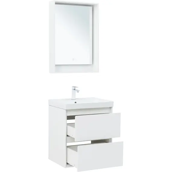 ТУМБА ПОД РАКОВИНУ AQUANET МИЛАН 60 БЕЛЫЙ ГЛЯНЕЦ