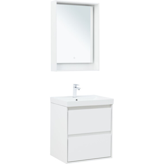 ТУМБА ПОД РАКОВИНУ AQUANET МИЛАН 60 БЕЛЫЙ ГЛЯНЕЦ