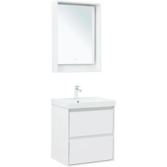 ТУМБА ПОД РАКОВИНУ AQUANET МИЛАН 60 БЕЛЫЙ ГЛЯНЕЦ