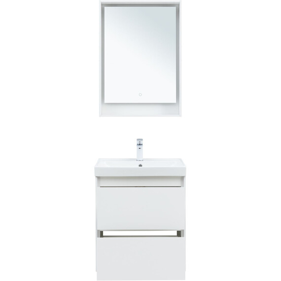 ТУМБА ПОД РАКОВИНУ AQUANET МИЛАН 60 БЕЛЫЙ ГЛЯНЕЦ