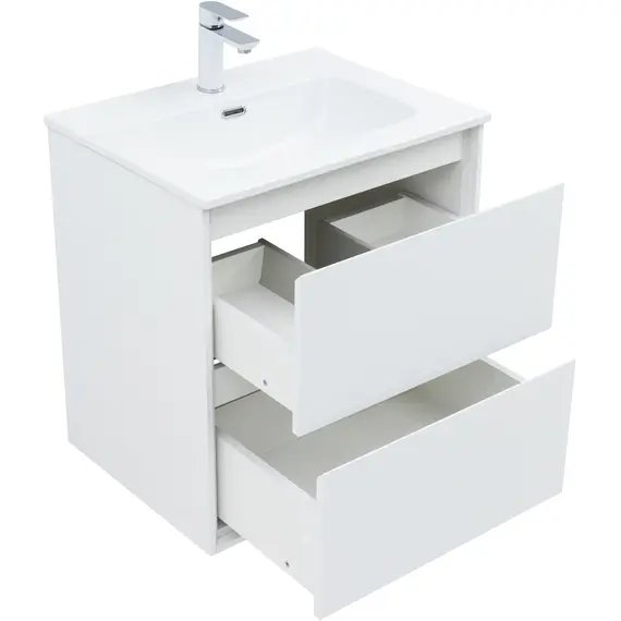 ТУМБА ПОД РАКОВИНУ AQUANET МИЛАН 60 БЕЛЫЙ ГЛЯНЕЦ