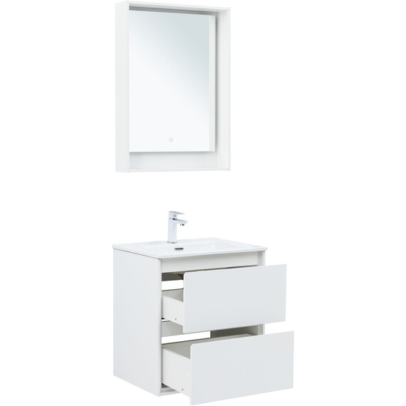 ТУМБА ПОД РАКОВИНУ AQUANET МИЛАН 60 БЕЛЫЙ ГЛЯНЕЦ