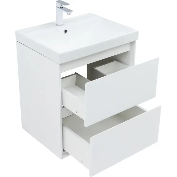 ТУМБА ПОД РАКОВИНУ AQUANET МИЛАН 60 БЕЛЫЙ ГЛЯНЕЦ