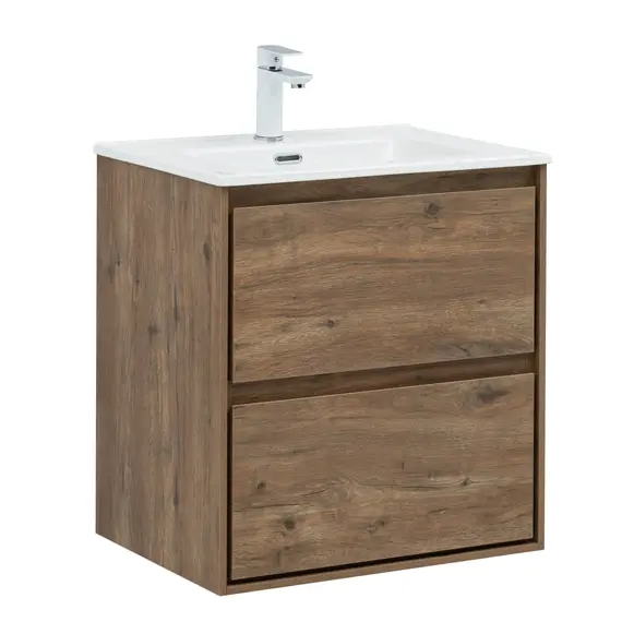 ТУМБА ПОД РАКОВИНУ AQUANET МИЛАН 60 ДУБ РУСТИКАЛЬНЫЙ