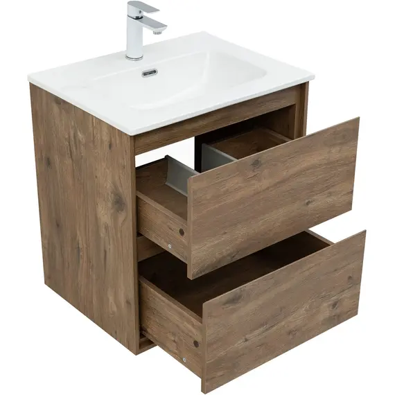 ТУМБА ПОД РАКОВИНУ AQUANET МИЛАН 60 ДУБ РУСТИКАЛЬНЫЙ