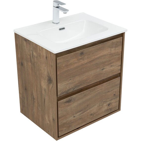 ТУМБА ПОД РАКОВИНУ AQUANET МИЛАН 60 ДУБ РУСТИКАЛЬНЫЙ